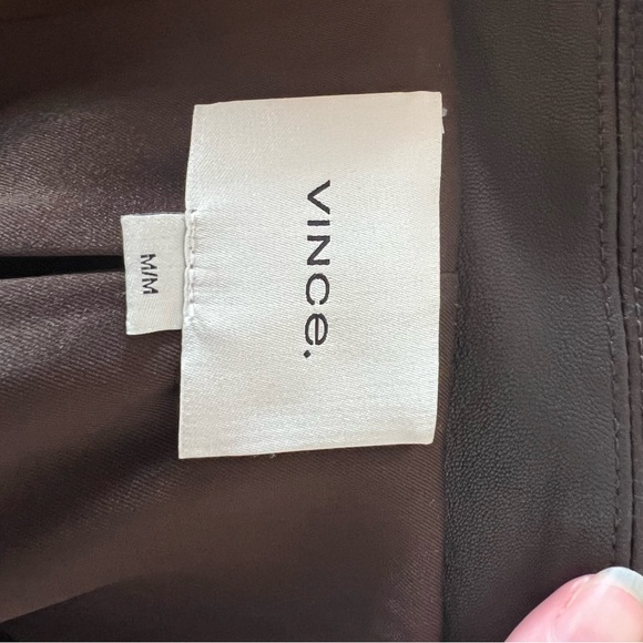 Vince Brown Leather Safari Jacket NWOT - Picture 8 of 9